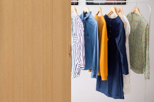 Drzwi harmonijkowe 004 02 jasny dąb 90 cm na Arena.pl