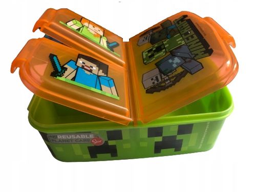 ŚNIADANIÓWKA MINECRAFT Z PRZEGRODAMI STEVE ALEX CREEPER DO SZKOŁY na Arena.pl