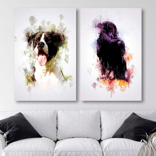 Deco Panel, Czarny kruk 70x100 na Arena.pl