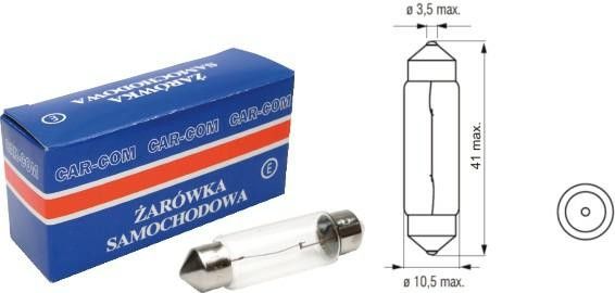 ŻARÓWKA 12V 10W SV8.5 11X41 zdjęcie 1