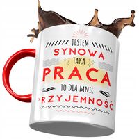 Kubek Czerwony Dla Synowej Żony Syna Na Prezent Z Nadrukiem Ze Zdjęciem