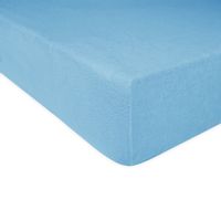 Prześcieradło frotte z gumką 140x200 100% BAWEŁNA kolor niebieski