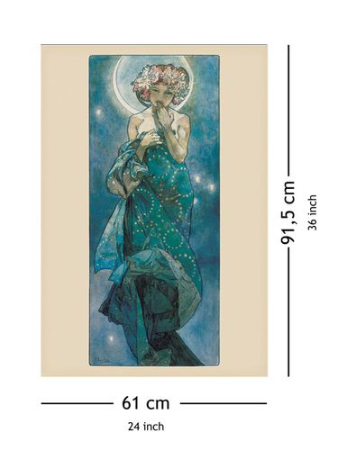 Alfons Mucha Księżyc - Secesja - plakat 61x91,5 cm na Arena.pl