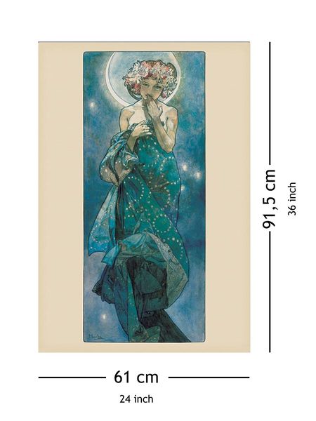 Alfons Mucha Księżyc - Secesja - plakat 61x91,5 cm zdjęcie 5