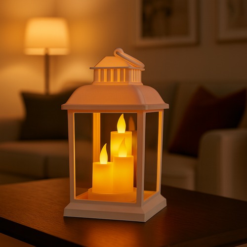 lampion dekoracyjny led z imitacją świec 12 x 23 cm - lamp54wz4 na Arena.pl