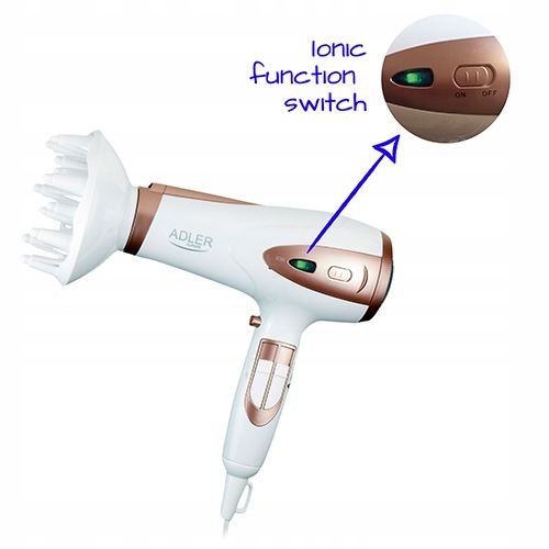 SUSZARKA DO WŁOSÓW JONIZACJA DYFUZOR ZIMNY NADMUCH zdjęcie 13