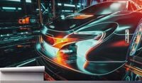 Fototapeta AUTO NEONOWY SAMOCHÓD 3D 370x250