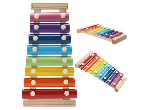 Cymbałki drewniane dla dziecka kolorowe edukacyjne na Arena.pl