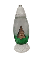 Znicz Bożonarodzeniowy z złotą choinką 29 cm