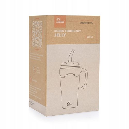 Kubek Termiczny Ze Słomką Majestic Sport Jelly 650 ml Czarny na Arena.pl