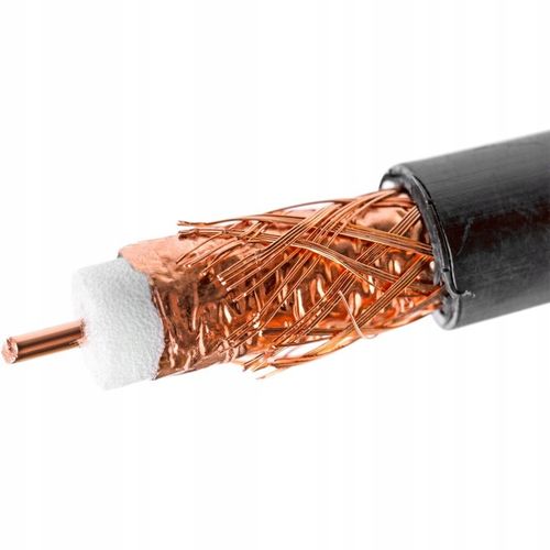 KABEL KONCENTRYCZNY ŻEL PRZEWÓD ANTENOWY CU ZIEMNY MIEDŹ CZARNY VAYOX 30M na Arena.pl
