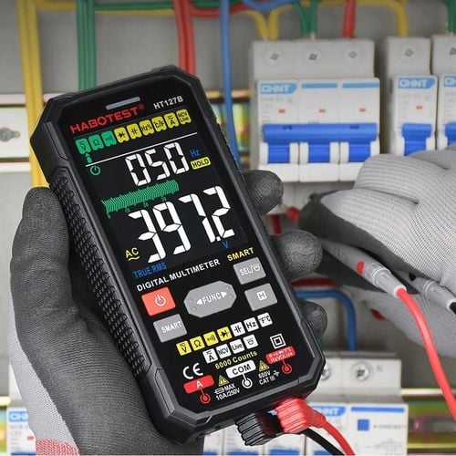 CYFROWY MULTIMETR UNIWERSALNY TRUE RMS NCV LATARKA LED + KABLE ETUI na Arena.pl