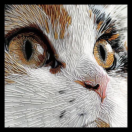 Plakat 40x40cm Nitkowany Kot na Arena.pl