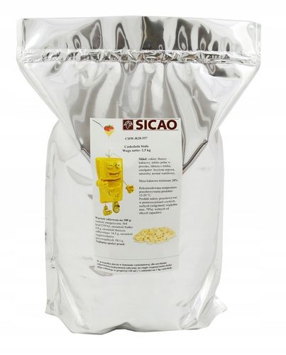 NAJLEPSZA Czekolada BIAŁA 2,5 KG do fontann fondue Sicao na Arena.pl