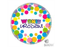 Balon foliowy "W Dniu Urodzin", 45 cm (18 cali) [795] [balon na hel]