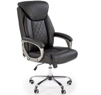 Fotel Gabinetowy HELDER Czarny Obrotowy Ekoskóra