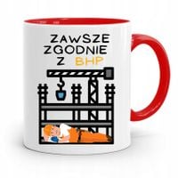 Kubek Czerwony Budowlańca Majstra Fachowca Prezent Z Nadrukiem Ze Zdjęciem