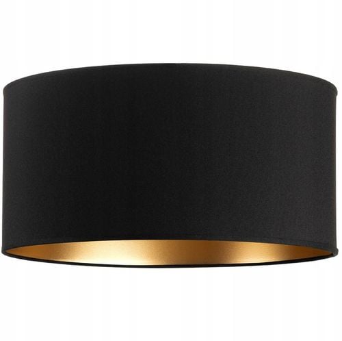 ABAŻUR okrągły walec tuba 40cm CZARNY ZŁOTY na Arena.pl