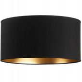 ABAŻUR okrągły walec tuba 40cm CZARNY ZŁOTY