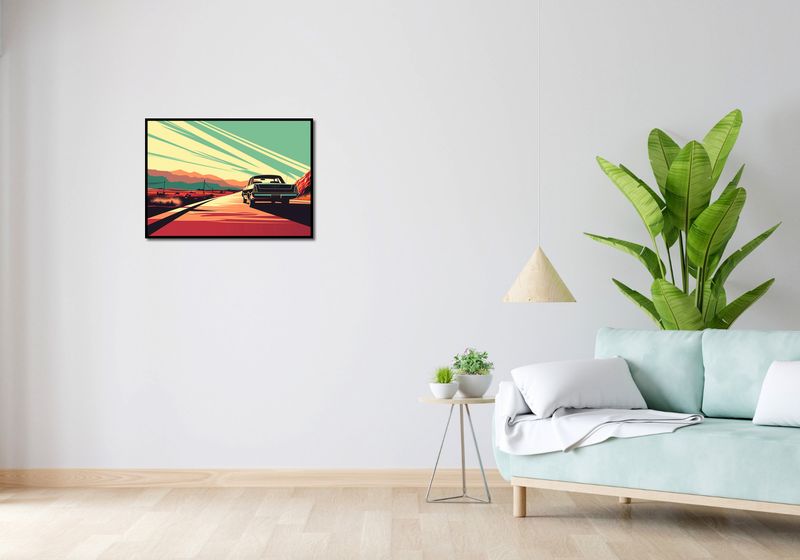 Plakat 70x50cm Droga przez Pustynię zdjęcie 4