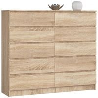 Komoda do sypialni, STILO, 10 szuflad, 140x40x121 cm | TYLETEGOTU