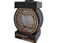 DZIADKOM DZIADKI ZNICZ LAMPION NA GRÓB KOŁO RTN SERCE RAMA ZŁOTO
