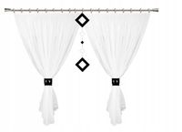 Firana nowoczesna Girlanda KWADRATY ażur 300x150 c