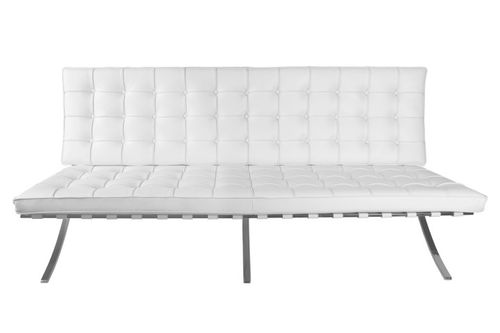 Sofa BA2 2 osobowa, biała ekoskóra  D2 na Arena.pl