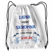 Plecak Dla Łucji Sportowy Szkolny Worek Torba Z Nadrukiem Ze Zdjęciem