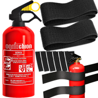 GAŚNICA 1KG SAMOCHODOWA UCHWYT MOCOWANIE NA RZEP DO BAGAŻNIKA TAPICERKI