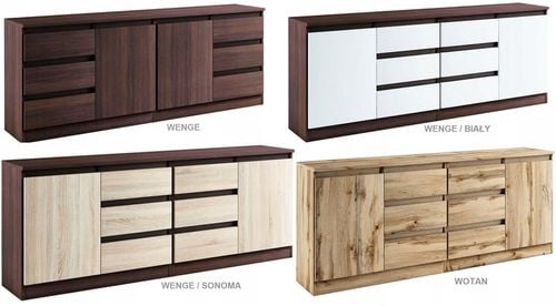 028055 KOMODA / ZESTAW 2d6s/200cm - CZARNY / WOTAN / WOTAN # KOLORY na Arena.pl