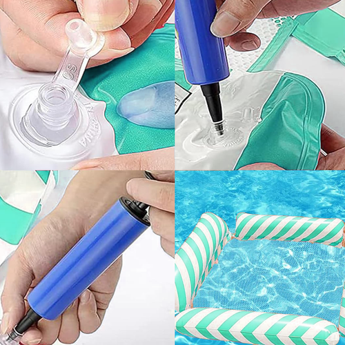 Materac Dmuchany Do Pływania Plażowy Z Siatką Niebieski na Arena.pl