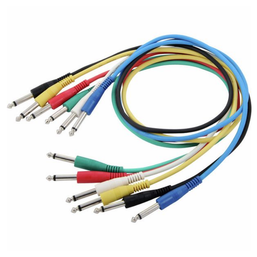 Kable do krosownicy Patch Set Eurorack Jack 6,3 mm mono 90 cm 6 szt. na Arena.pl