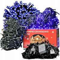 LAMPKI ŚWIATEŁKA NA CHOINKĘ ZEWNĘTRZNE WEWNĘTRZNE 500 LED NIEBIESKIE MOCNE