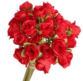 RÓŻA RÓŻE BUKIET RÓŻ SZTUCZNE KWIATY 28CM 9GAŁ.PREMIUM