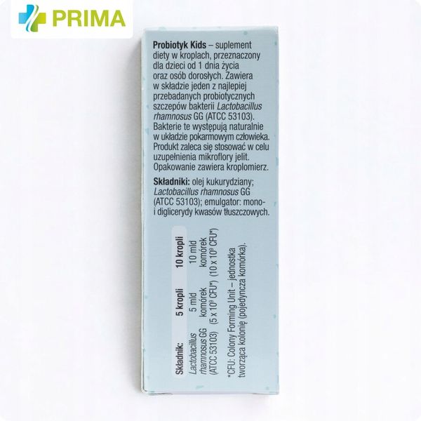 2 X PROBIOTYK KIDS dla dzieci jelita krople 10 ml PRIMA zdjęcie 5