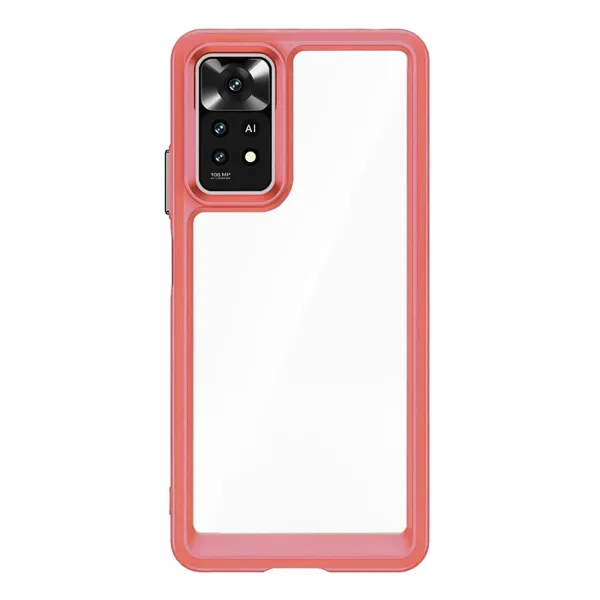 Etui silikonowe Outer Space Case do Xiaomi Poco M4 Pro 5G - czerwone zdjęcie 1
