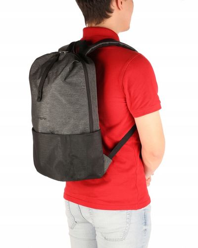 plecak czarny / szary miejski podróżny na laptop 15,6" pojemny do samolotu na Arena.pl