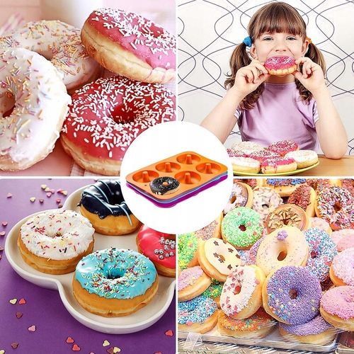 FORMA SILIKONOWA DO PIECZENIA DONATÓW PĄCZKÓW 6 GNIAZD na Arena.pl