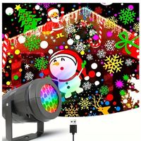 PROJEKTOR LED ŚNIEG ŚWIĄTECZNY LASEROWY REFLEKTOR RZUTNIK ŚNIEG MIKOŁAJ