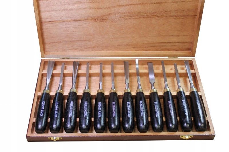 ZESTAW DŁUT dłuta do drewna dłutarek SCH12TLG rzeźbiarskie rzeźbienia 12szt zdjęcie 9