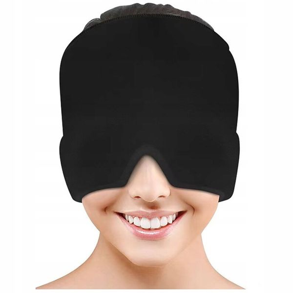 Czapka Łagodząca na Ból Głowy Migrenę Kompres Żelowy Maska Chłodząca Okład zdjęcie 2