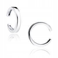 Srebrna nausznica płaska zacisk SREBRO 925