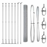 Ogrodzenie z słupkami Srebrny 0.8 x 10 m Stal