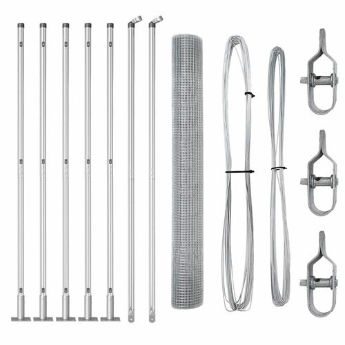 Ogrodzenie z słupkami Srebrny 0.8 x 10 m Stal na Arena.pl