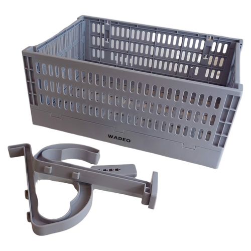 Składany kosz z uchwytem do basenu Koszyk szary na Arena.pl