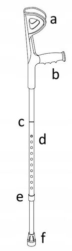 Kula ortopedyczna do chodzenia SKŁADANA kula Inwalidzka łokciowa do 136 kg na Arena.pl