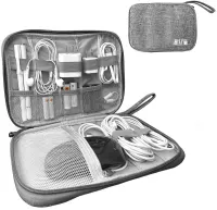 Kompaktowy Organizer Podróżny - Torba Etui na Kable i Ładowarki