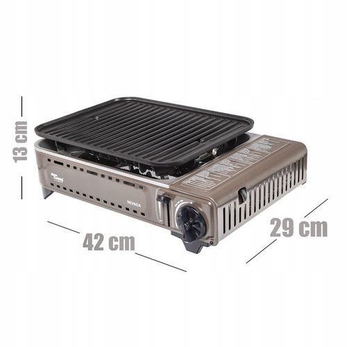 GRILL TURYSTYCZNY na KARTUSZ gazowy ALPEN CAMPING NEVADA + WALIZKA + 8x GAZ na Arena.pl