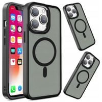 magnetyczne etui z magsafe color matte case do iphone 15 plus - czarne